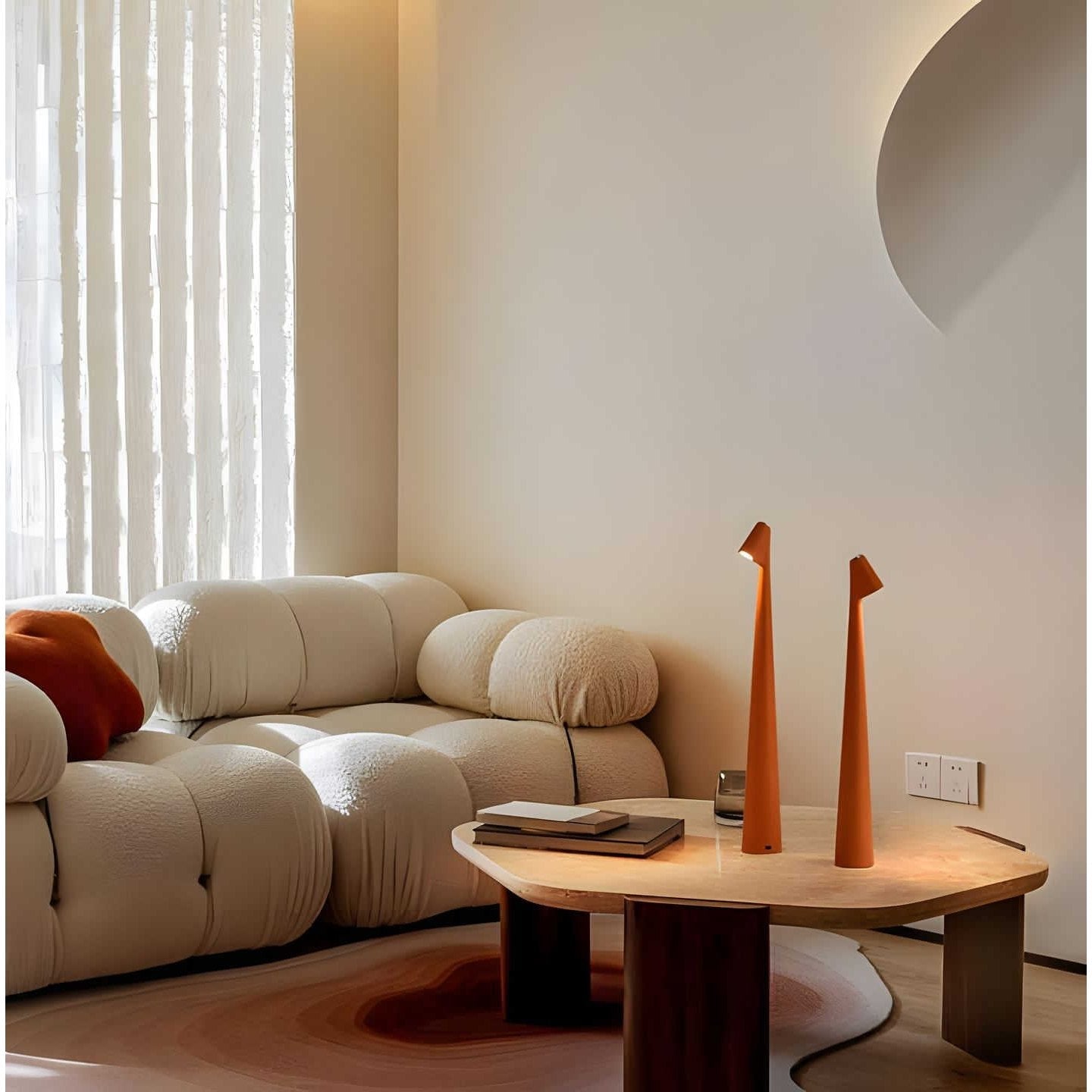 Minimalistisk LED uppladdningsbar bordslampa bild 8