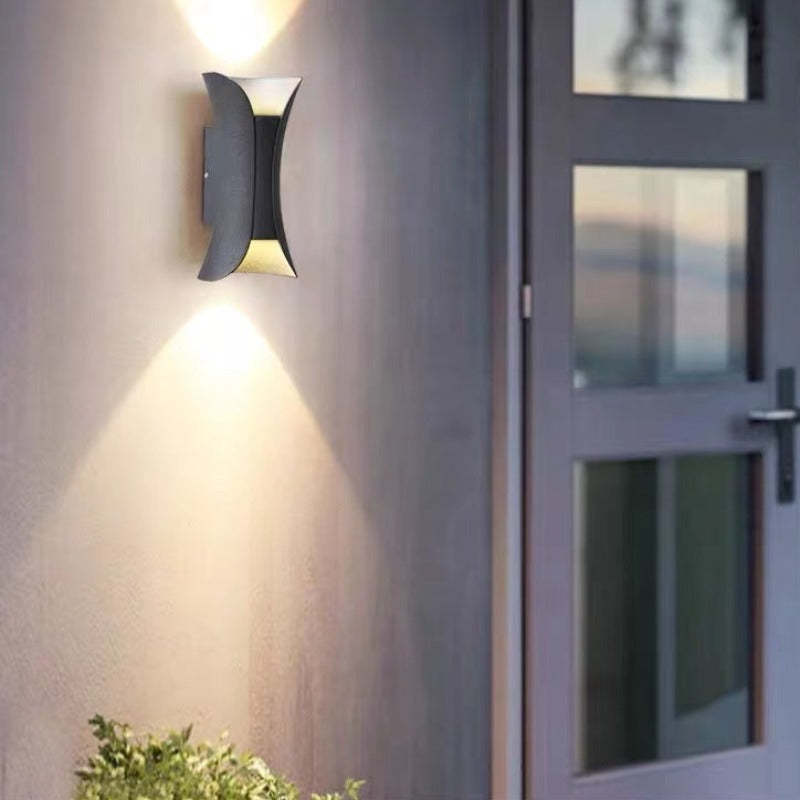 Modern böjd LED-vävägglampa för utomhus bild 9