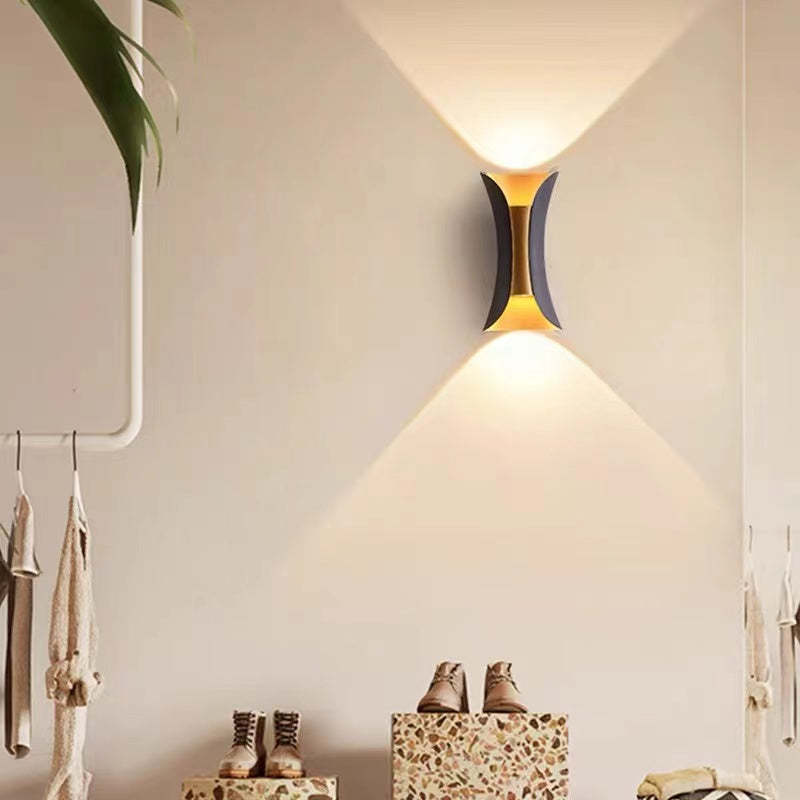Modern böjd LED-vävägglampa för utomhus bild 10