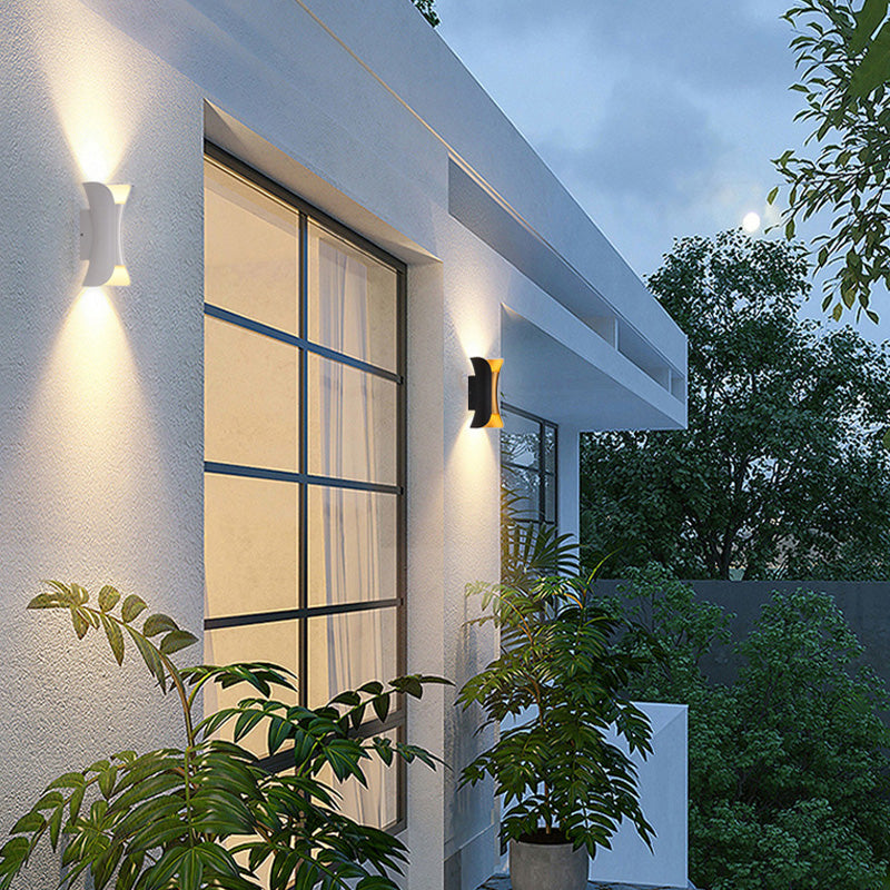 Modern böjd LED-vävägglampa för utomhus bild 11