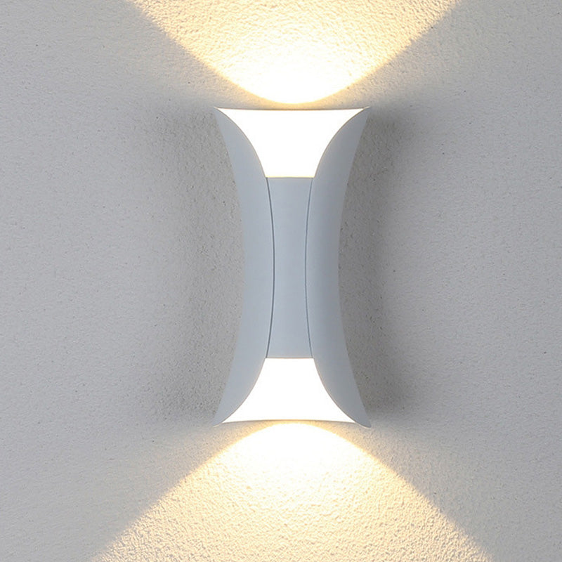 Modern böjd LED-vävägglampa för utomhus bild 2