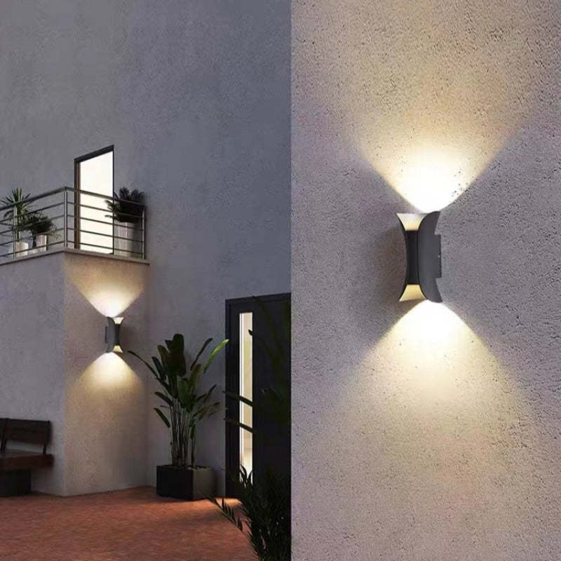 Modern böjd LED-vävägglampa för utomhus bild 4