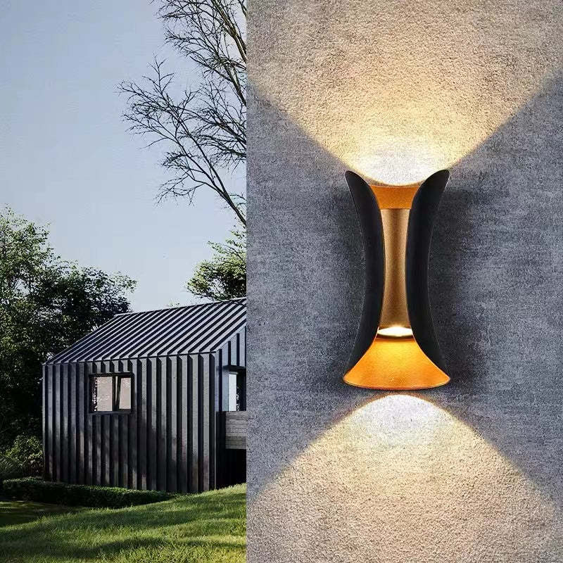 Modern böjd LED-vävägglampa för utomhus bild 7