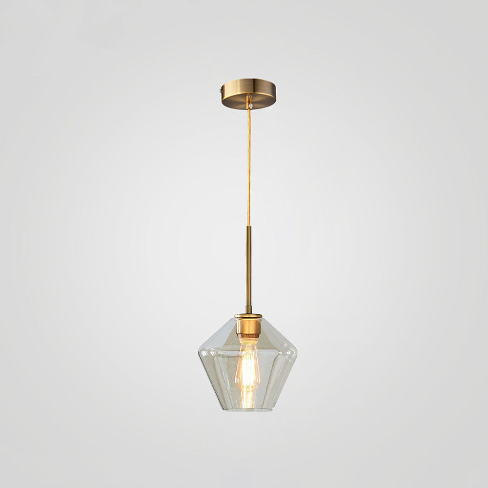 Modern industriell pendellampa med geometrisk skärm bild 10