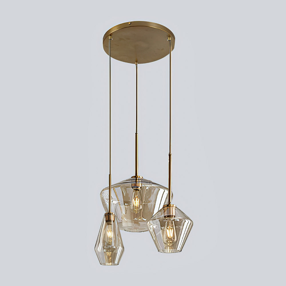 Modern industriell pendellampa med geometrisk skärm bild 13