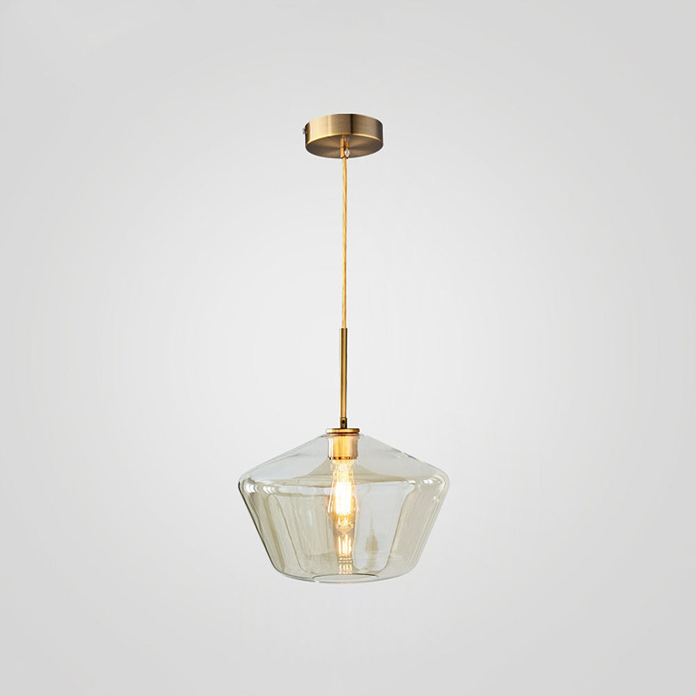 Modern industriell pendellampa med geometrisk skärm bild 12