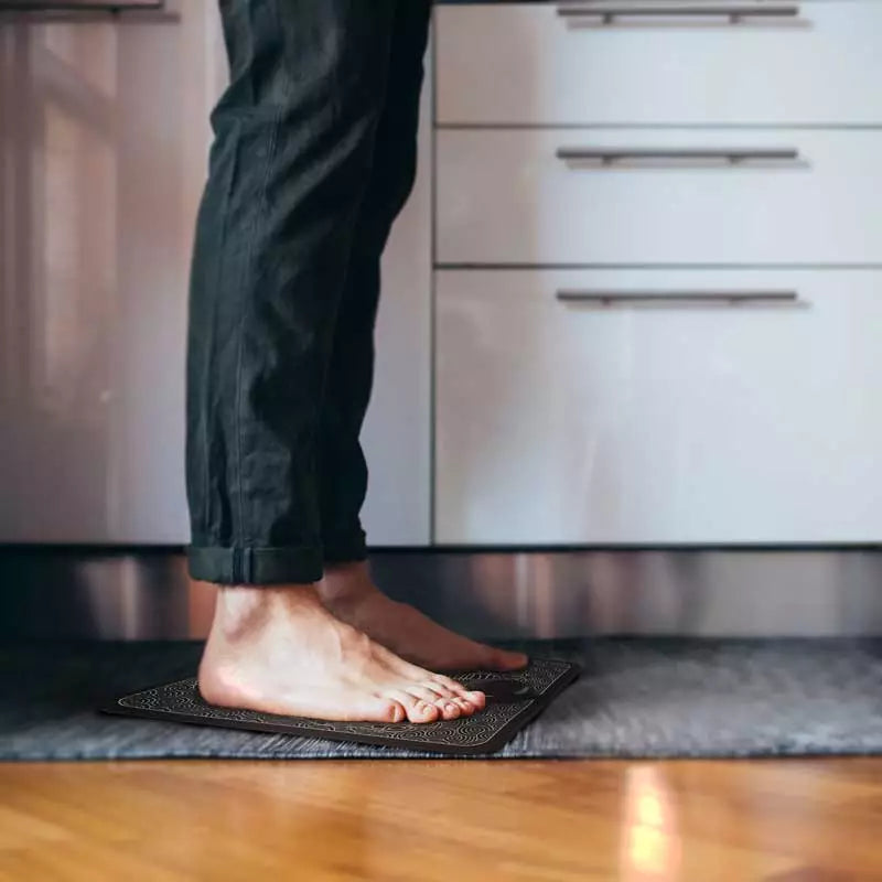 Detaljbild av eMS fotmassagematta