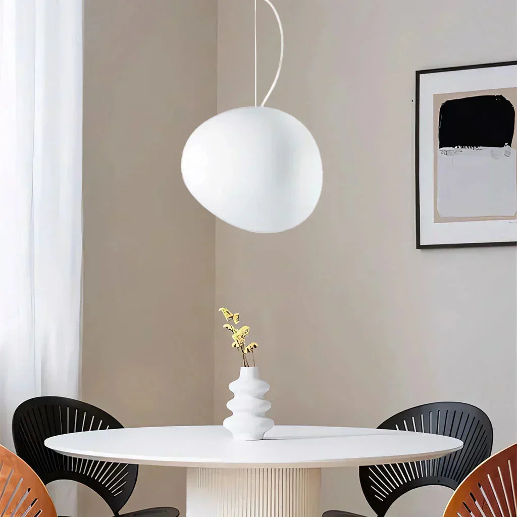 Modern vit Pebble pendellampa bild 1