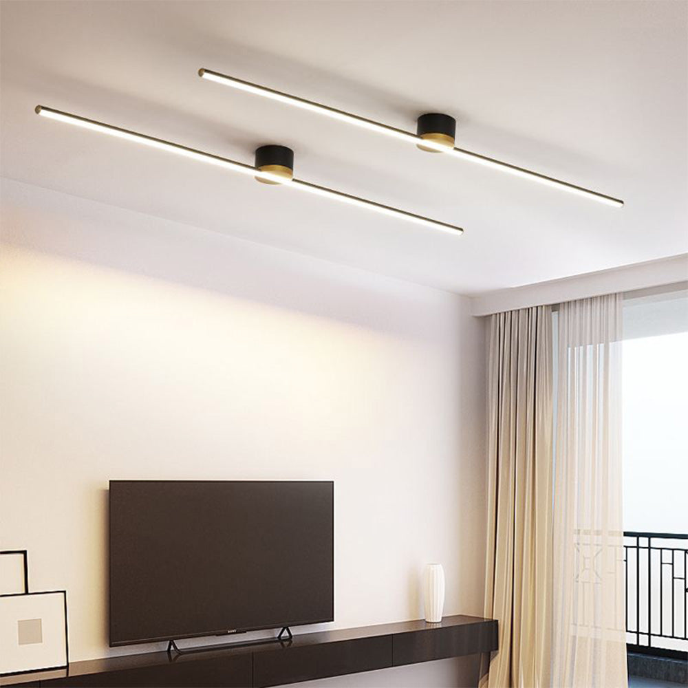 Modern linjär LED Semi plafondtaklampa bild 1