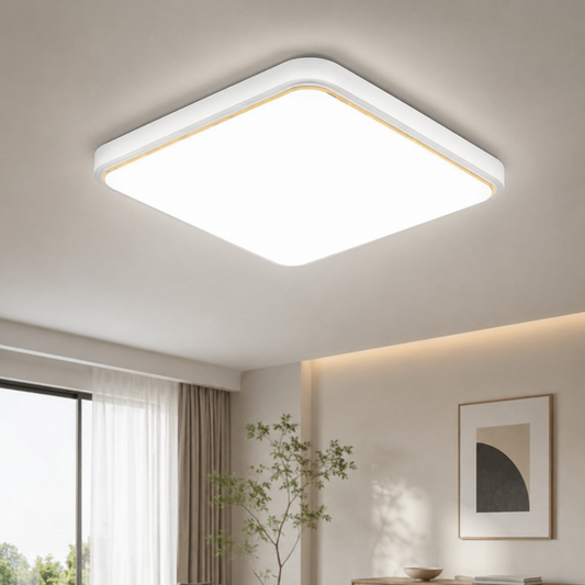 Fyrkantig LED-taklampa – Varmvitt eller Trefärg