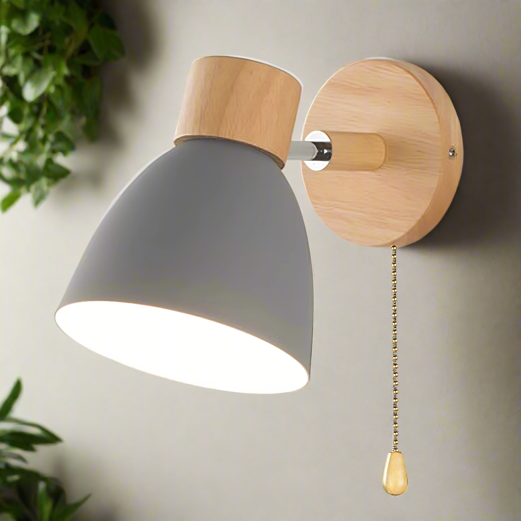 Skandinavisk stil vävägglampa med Pull Chain Switch bild 6
