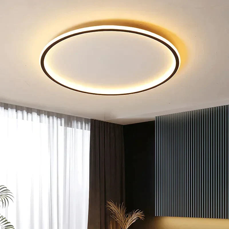 Minimalistisk rund LED taklampa bild 2