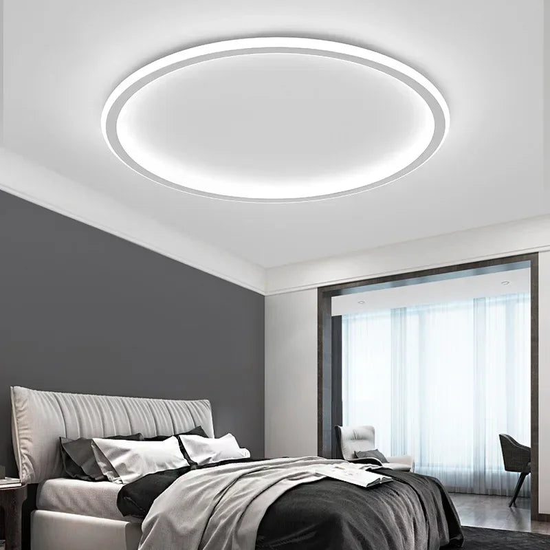 Minimalistisk rund LED taklampa bild 8