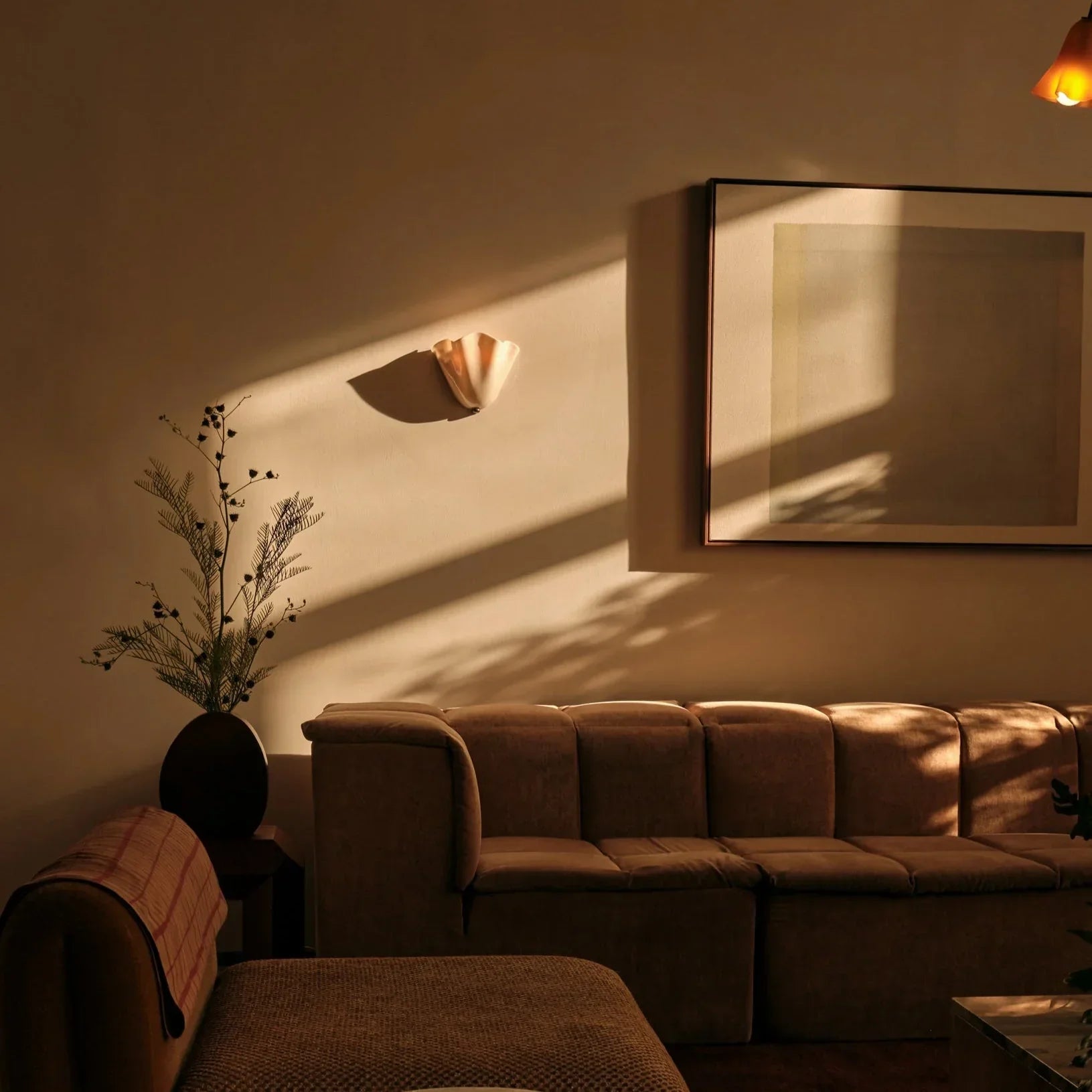 Art Deco LED-vävägglampa med vintagekänsla och snäckinspirerad form bild 13