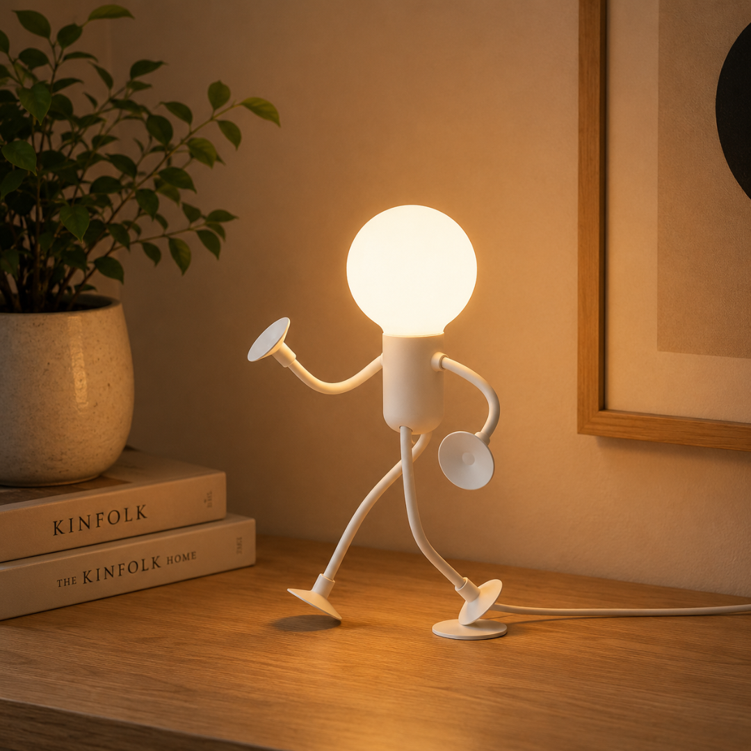 LED-figurlampa med Sugproppar – Lekfull Bordslampa