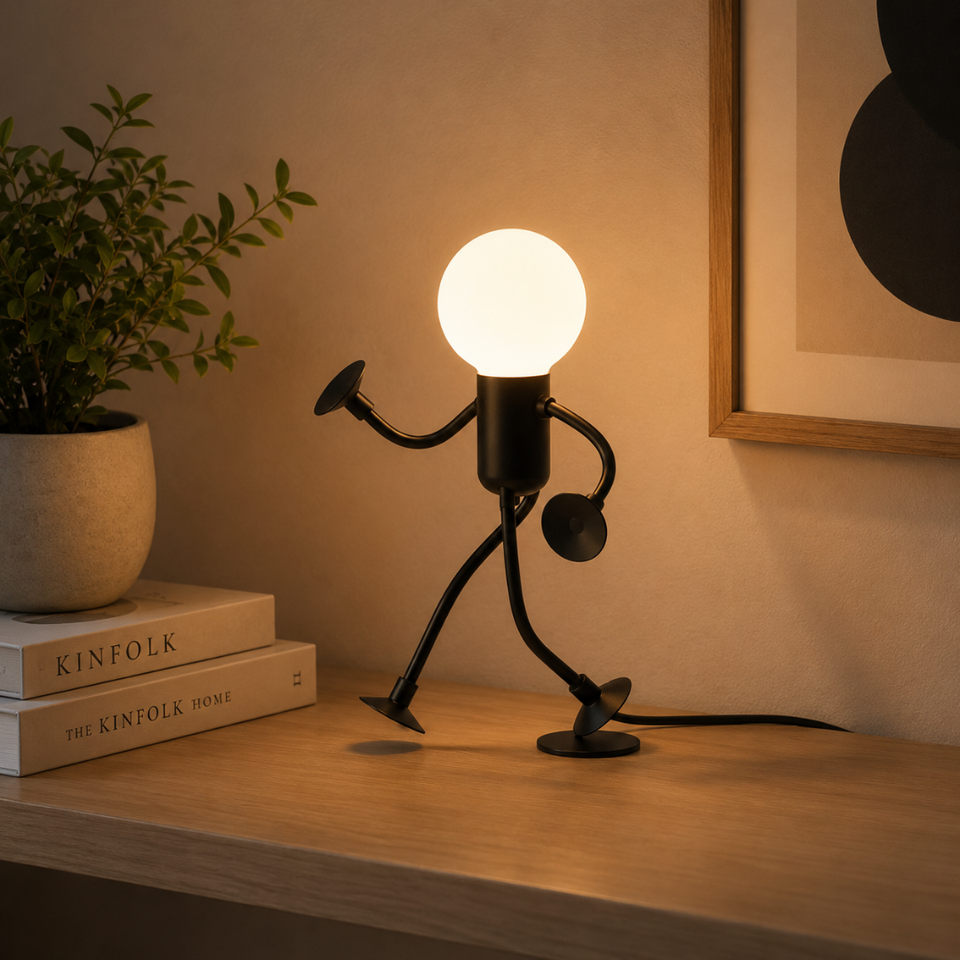 LED-figurlampa med Sugproppar – Lekfull Bordslampa