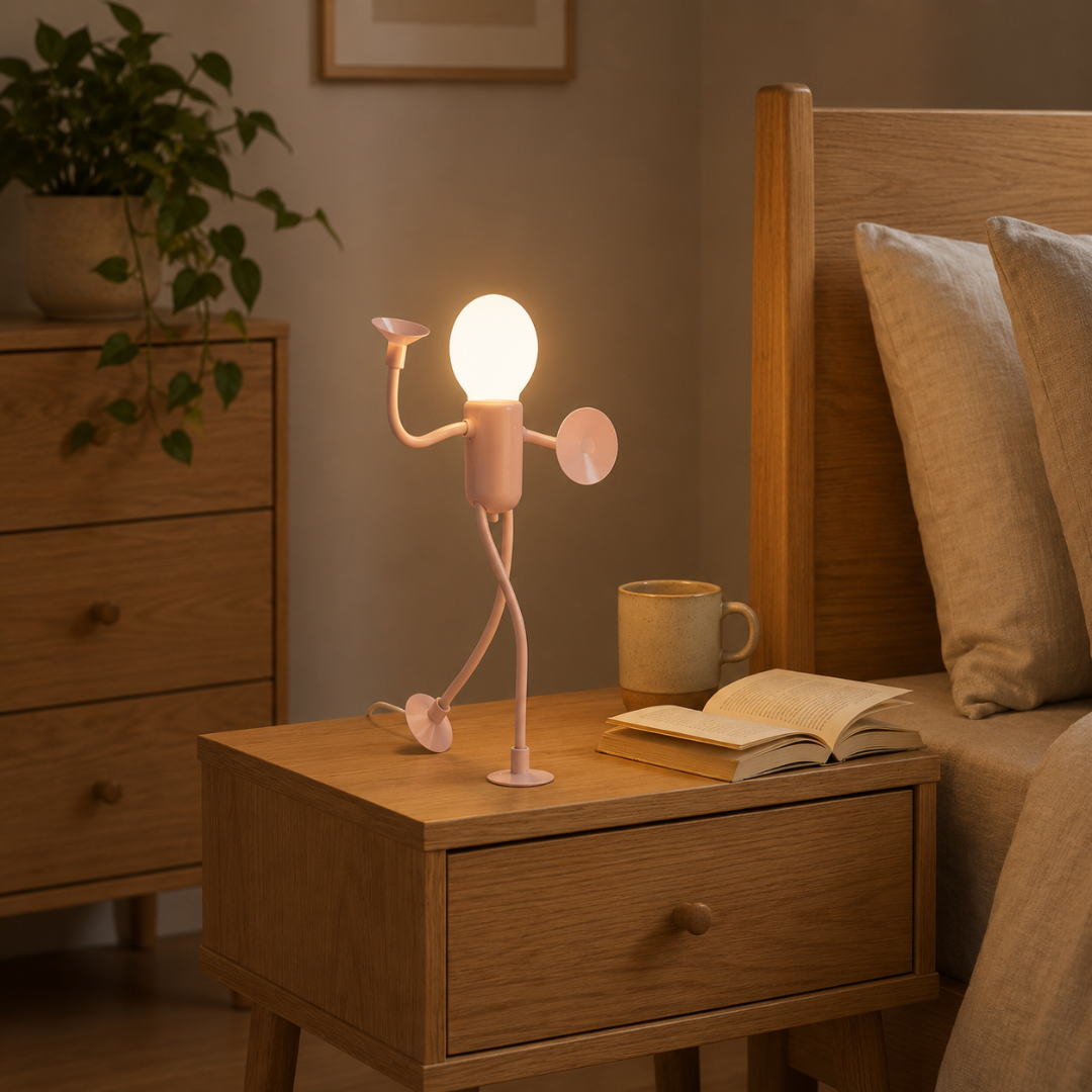 LED-figurlampa med Sugproppar – Lekfull Bordslampa