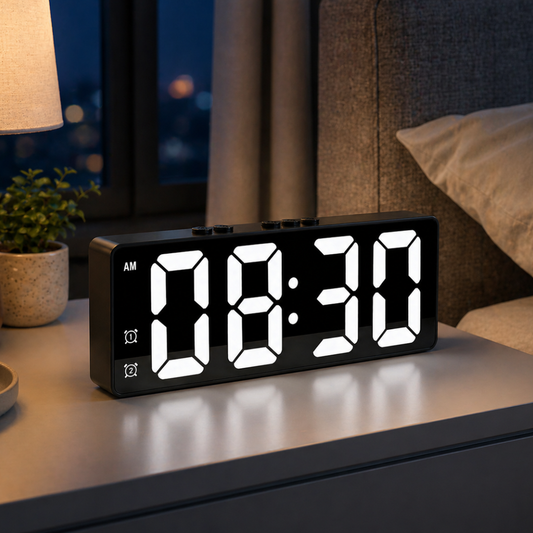 LED digital klocka med röststyrning
