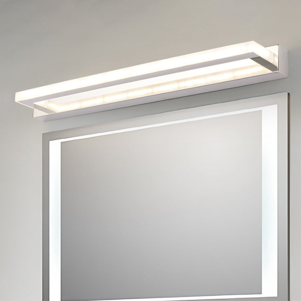 Minimalistisk rektangulär LED-vävägglampa med speglad framtill bild 3