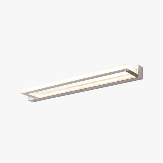 Minimalistisk rektangulär LED-vävägglampa med speglad framtill bild 1