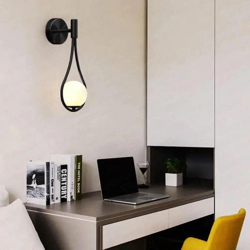Mid Century LED vävägglampa bild 3