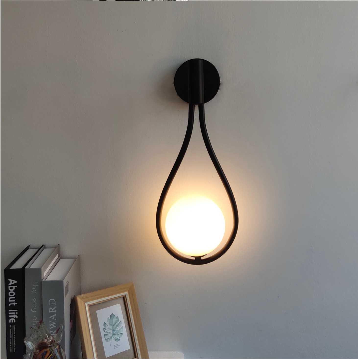 Mid Century LED vävägglampa bild 1