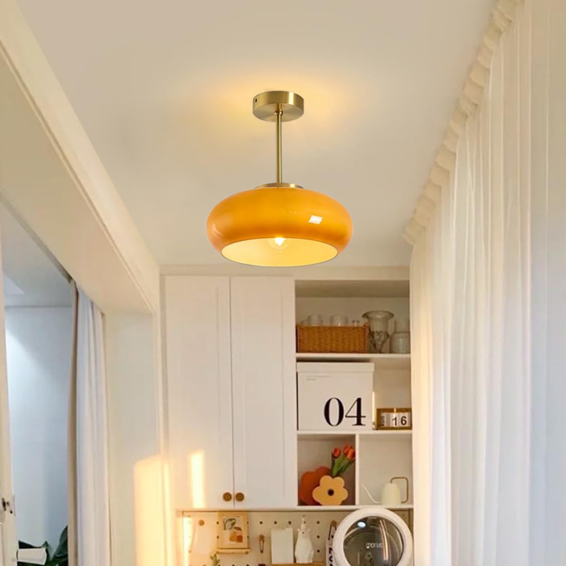 Art Deco modern rund taklampa bild 8