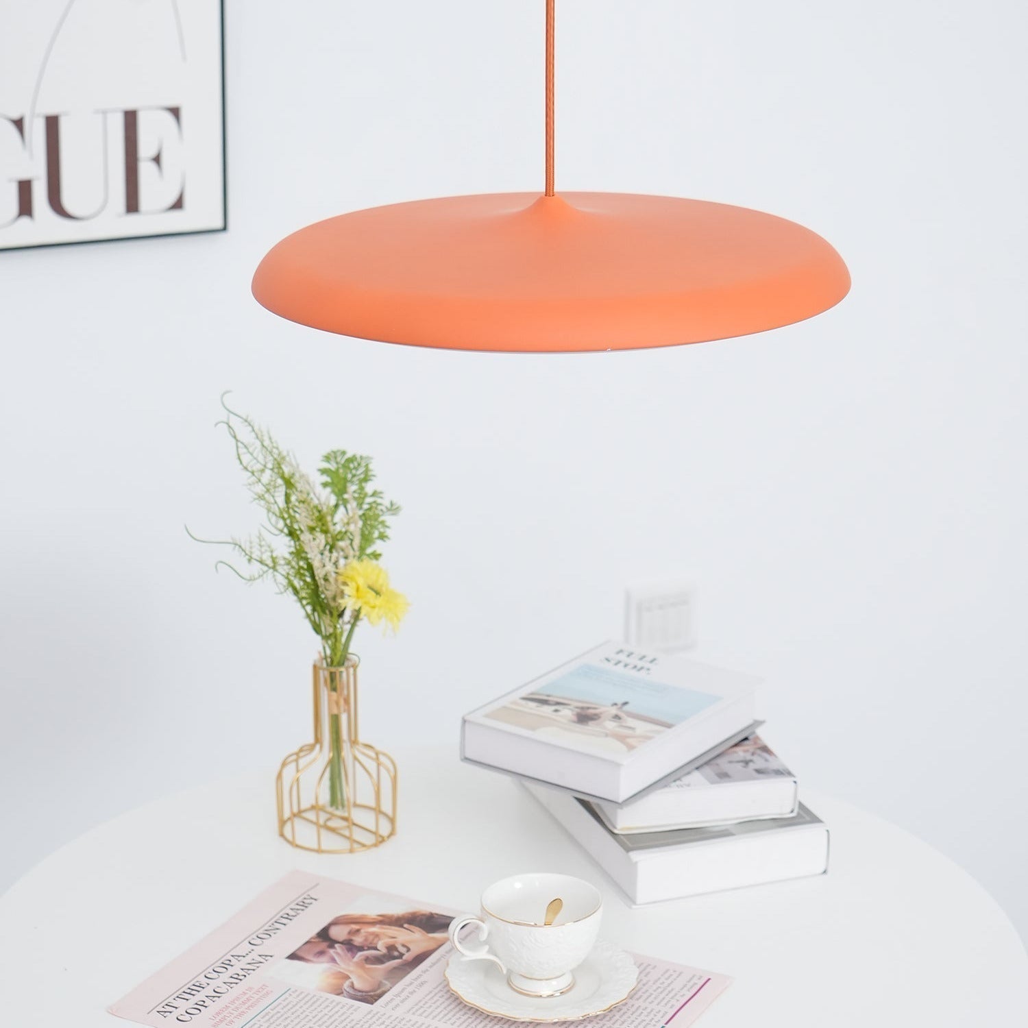 Modern minimalistisk LED-pendellampa i macaronfärger bild 10