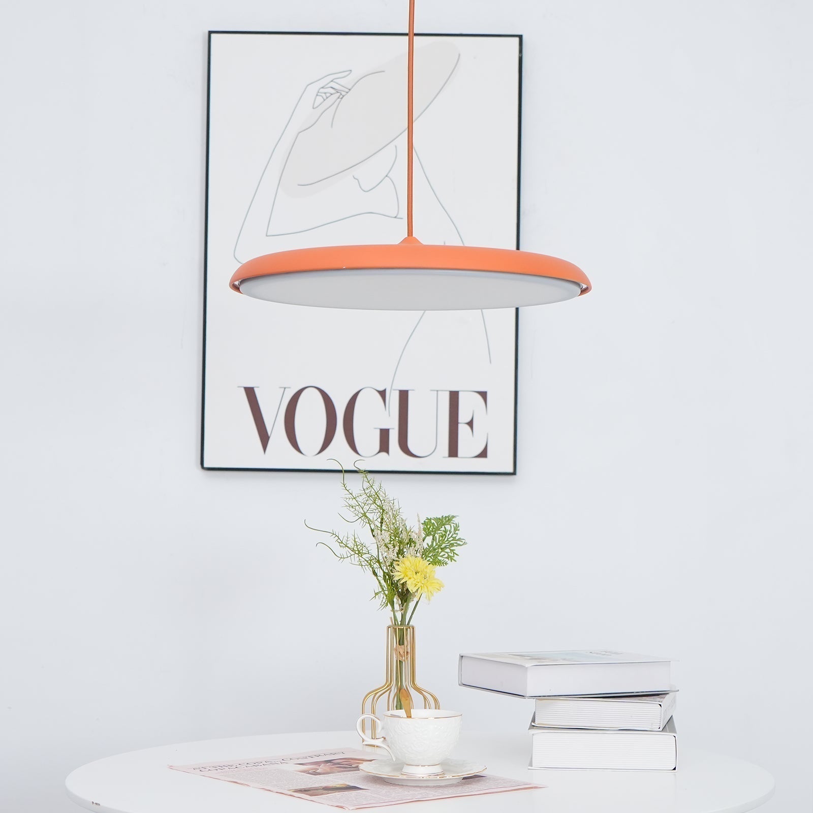 Modern minimalistisk LED-pendellampa i macaronfärger bild 14