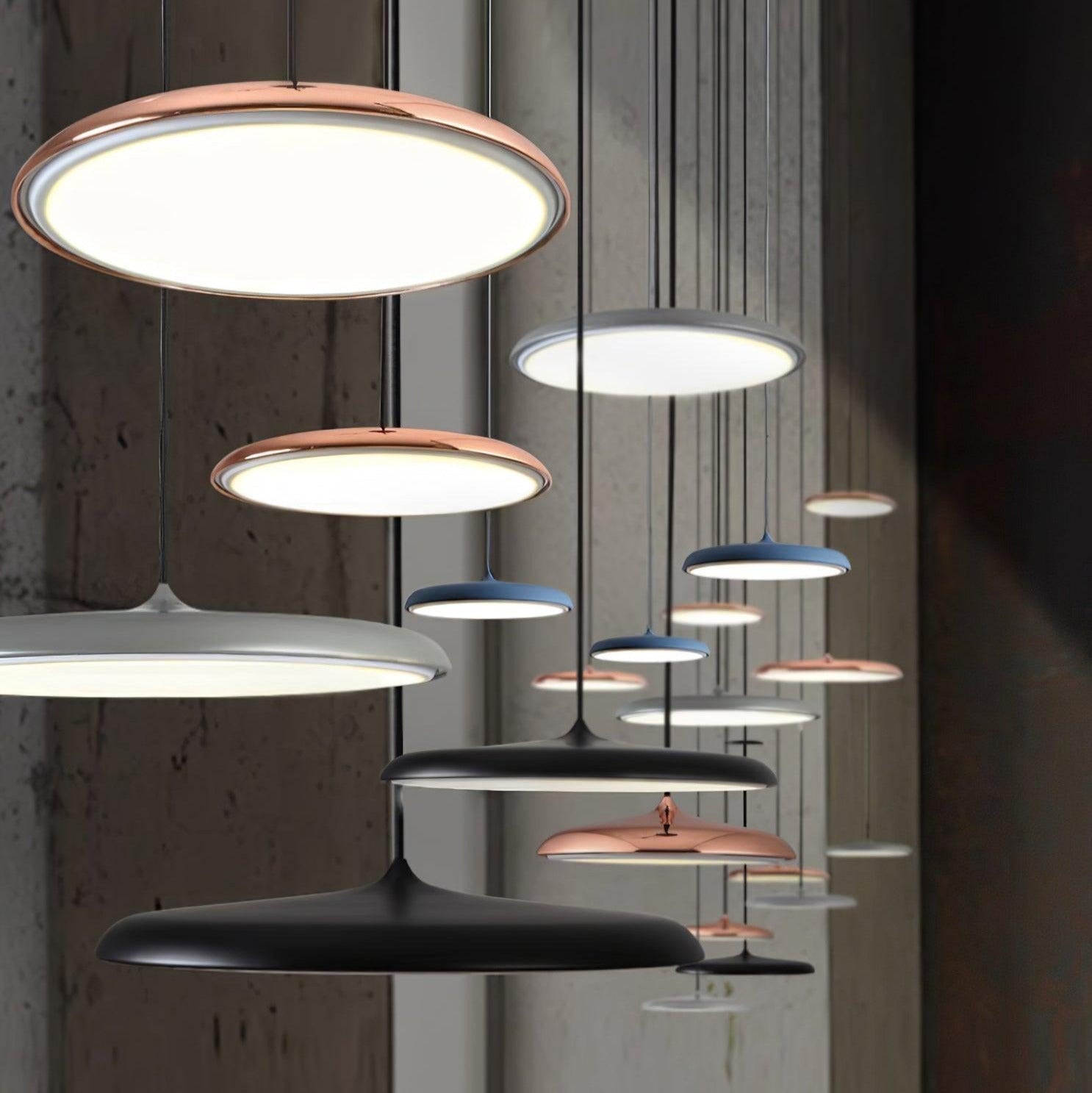 Modern minimalistisk LED-pendellampa i macaronfärger bild 15
