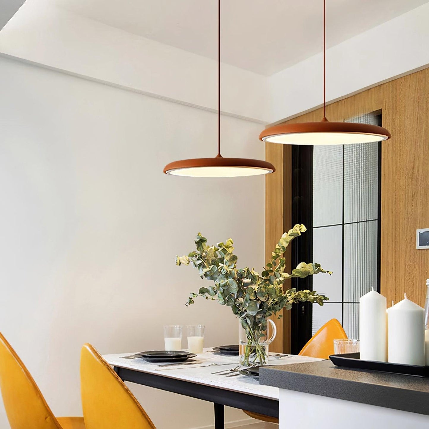 Modern minimalistisk LED-pendellampa i macaronfärger bild 18