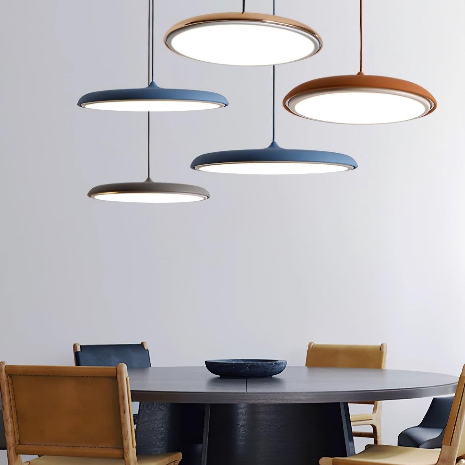 Modern minimalistisk LED-pendellampa i macaronfärger bild 4