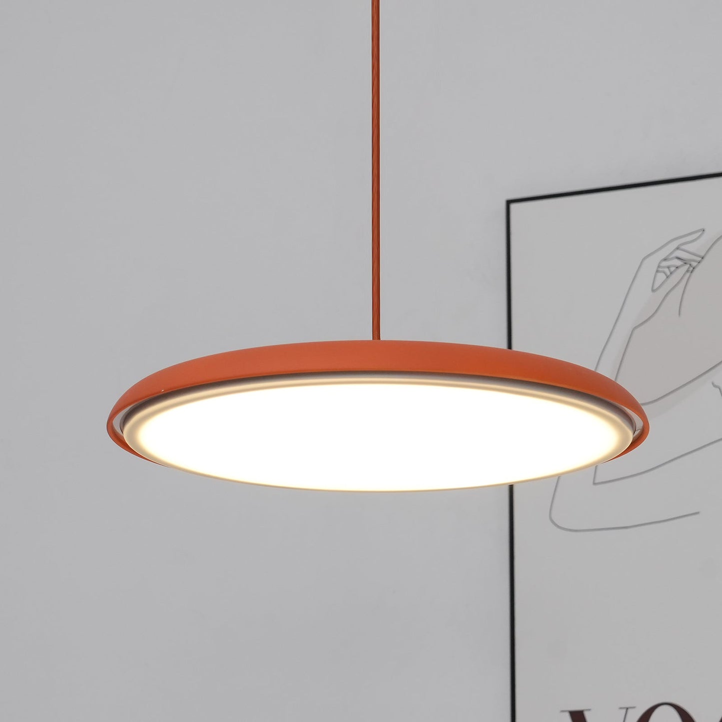 Modern minimalistisk LED-pendellampa i macaronfärger bild 7