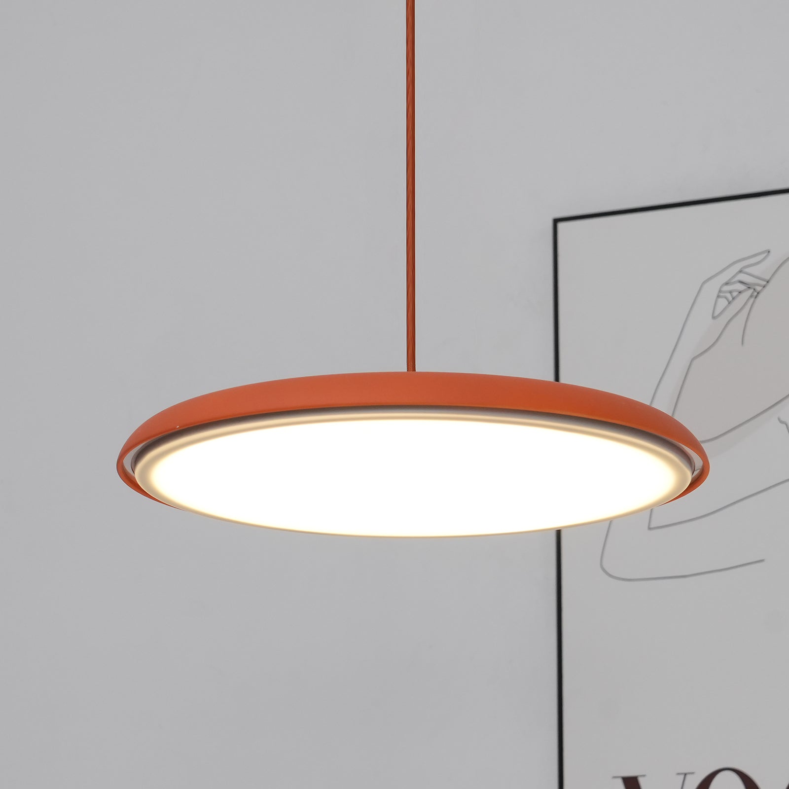 Modern minimalistisk LED-pendellampa i macaronfärger bild 7