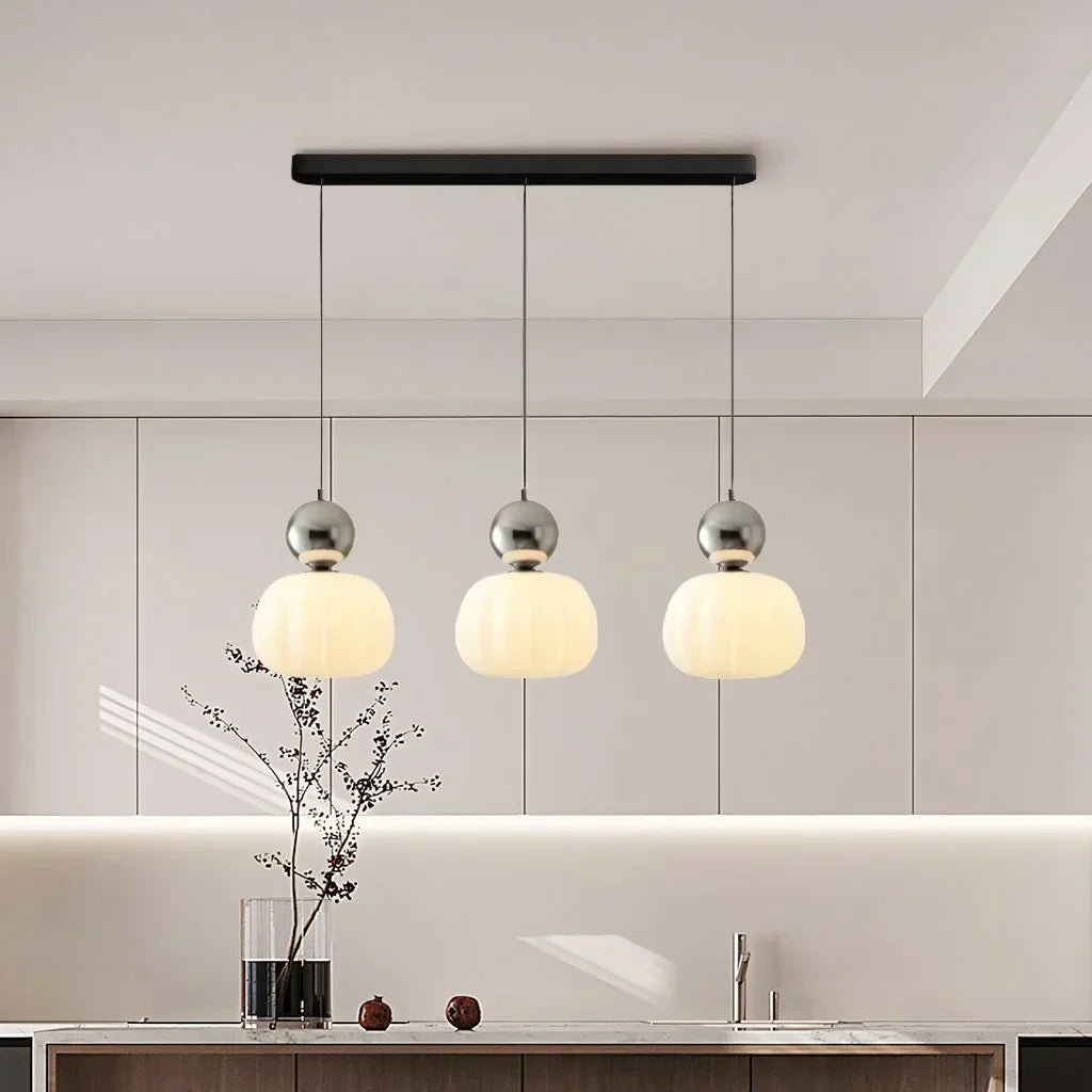 Modern skandinavisk kupol LED pendellampa bild 21