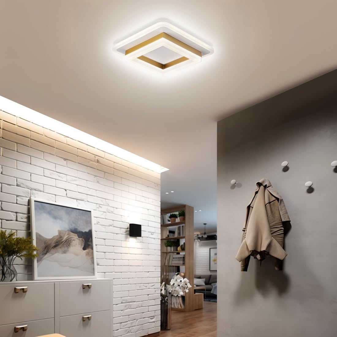 Modern fyrkantig LED taklampa bild 7