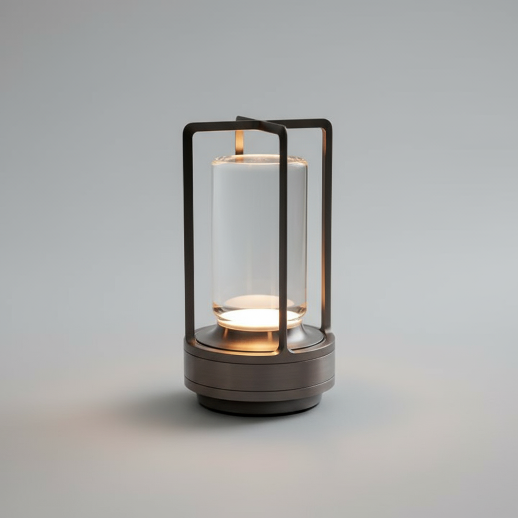 Skandinavisk trådlös uppladdningsbar stilren LED bordslampa bild 1