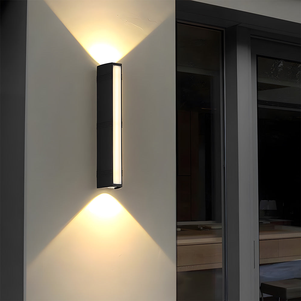 Minimalistisk LED-vävägglampa för utomhus med upp- och nedljus bild 10