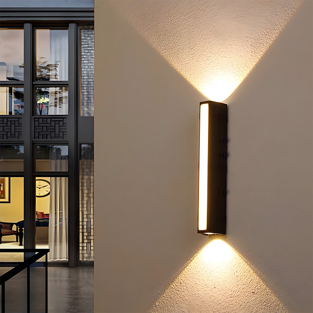Minimalistisk LED-vävägglampa för utomhus med upp- och nedljus bild 12
