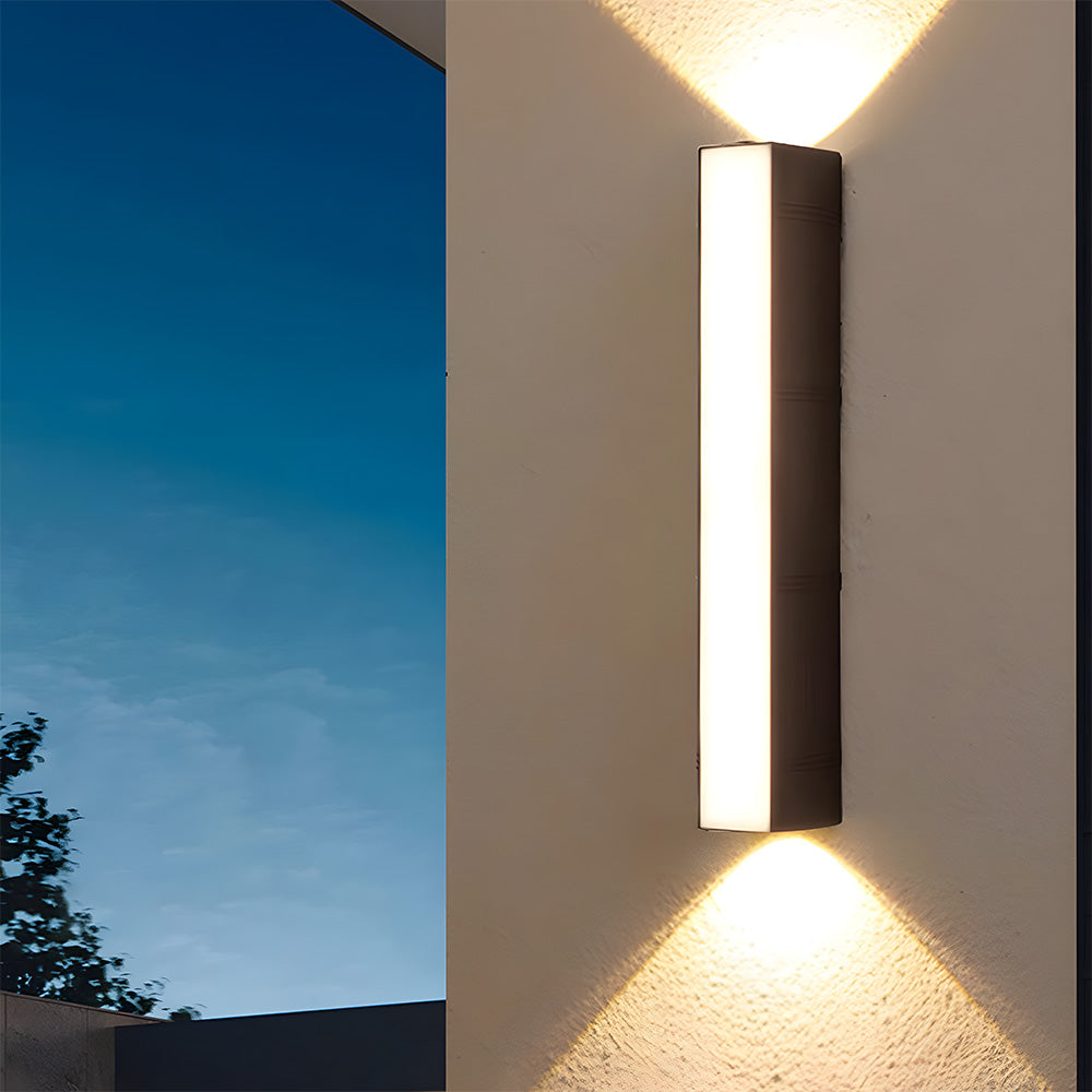 Minimalistisk LED-vävägglampa för utomhus med upp- och nedljus bild 13