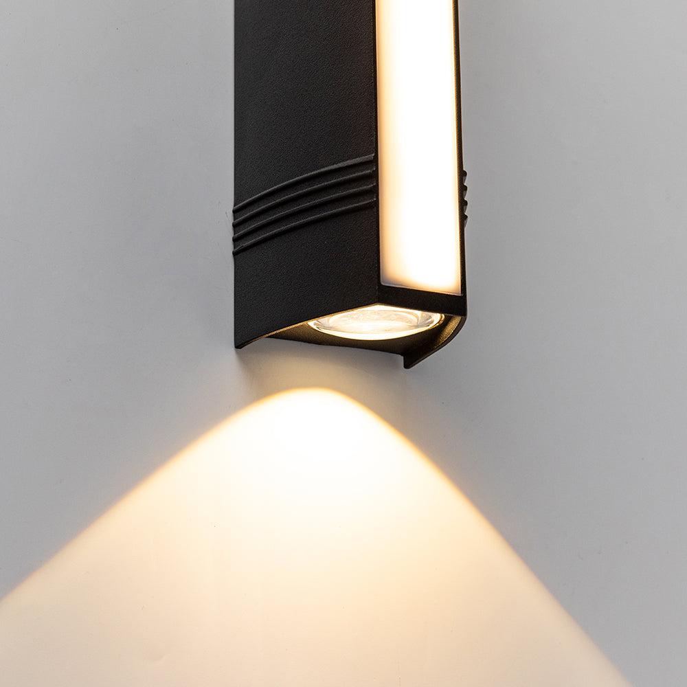 Minimalistisk LED-vävägglampa för utomhus med upp- och nedljus bild 14