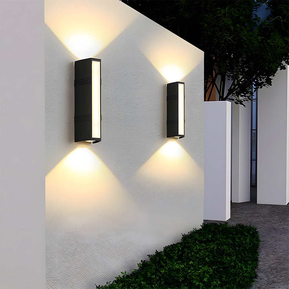 Minimalistisk LED-vävägglampa för utomhus med upp- och nedljus bild 5