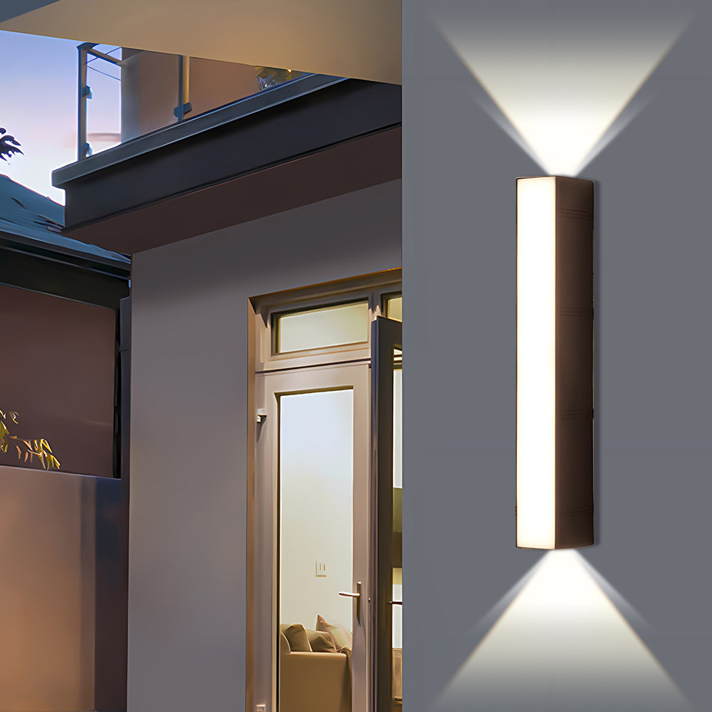 Minimalistisk LED-vävägglampa för utomhus med upp- och nedljus bild 9