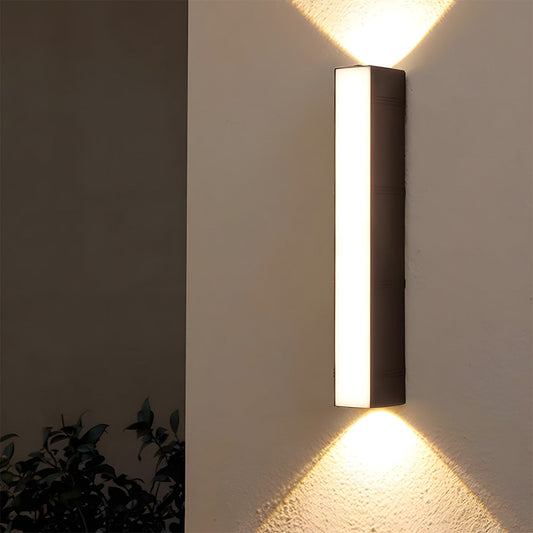 Minimalistisk LED-vävägglampa för utomhus med upp- och nedljus bild 1