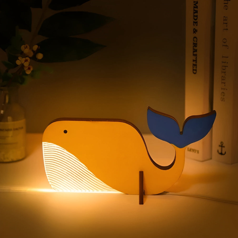 Minimalistisk bordslampa med LED-nattljus bild 2