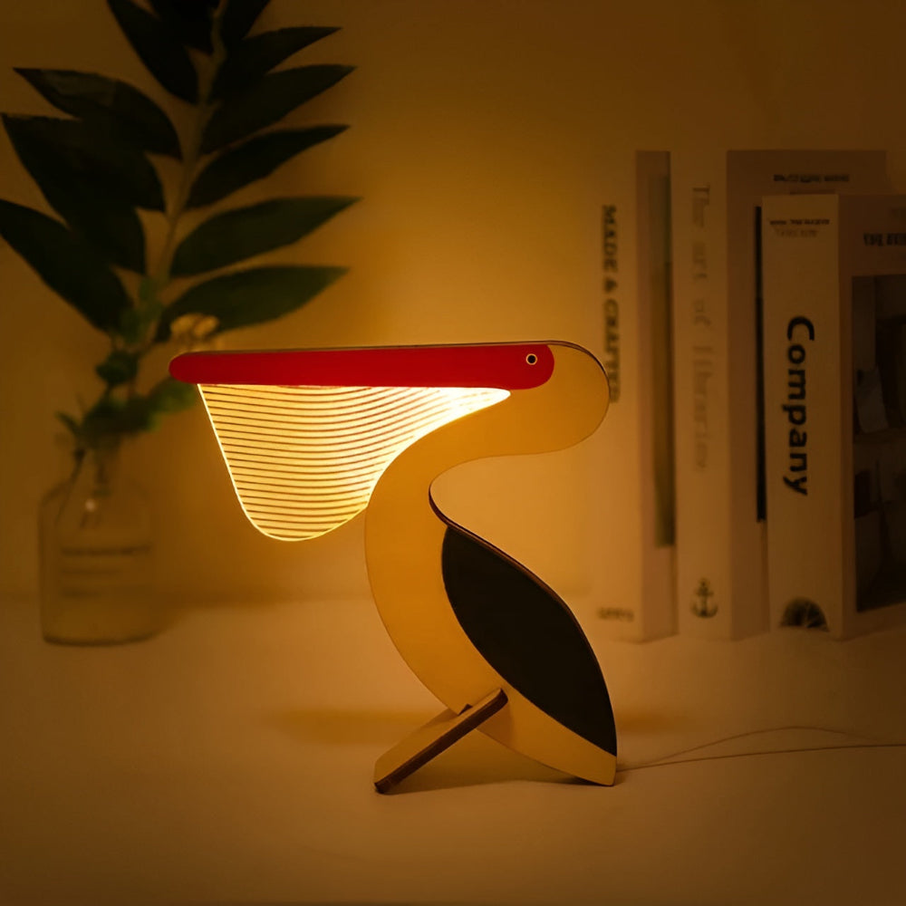 Minimalistisk bordslampa med LED-nattljus bild 3