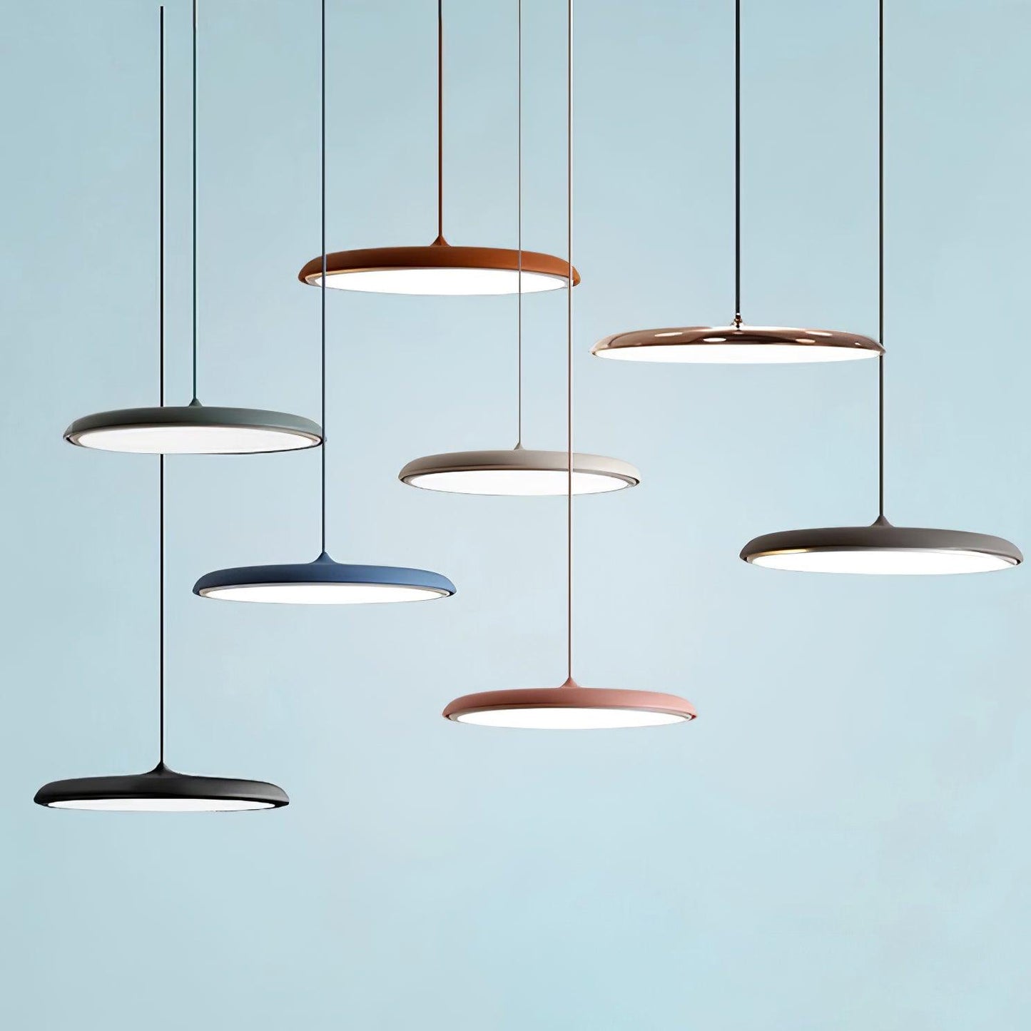 Marin transitionell stil justerbar pendellampa bild 17