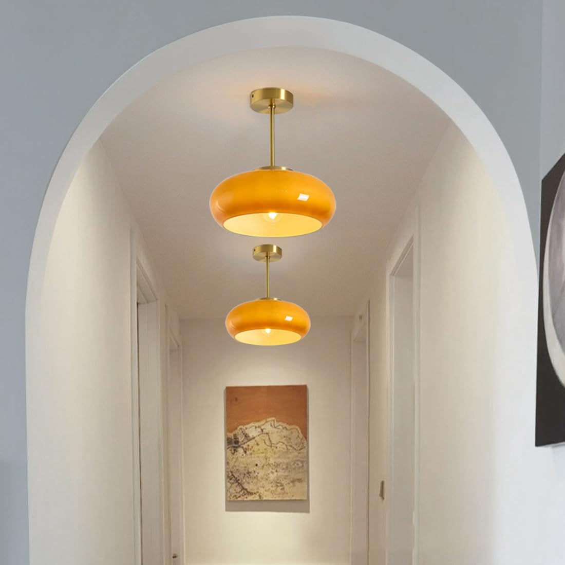 Mid-Century rund takarmatur bild 9