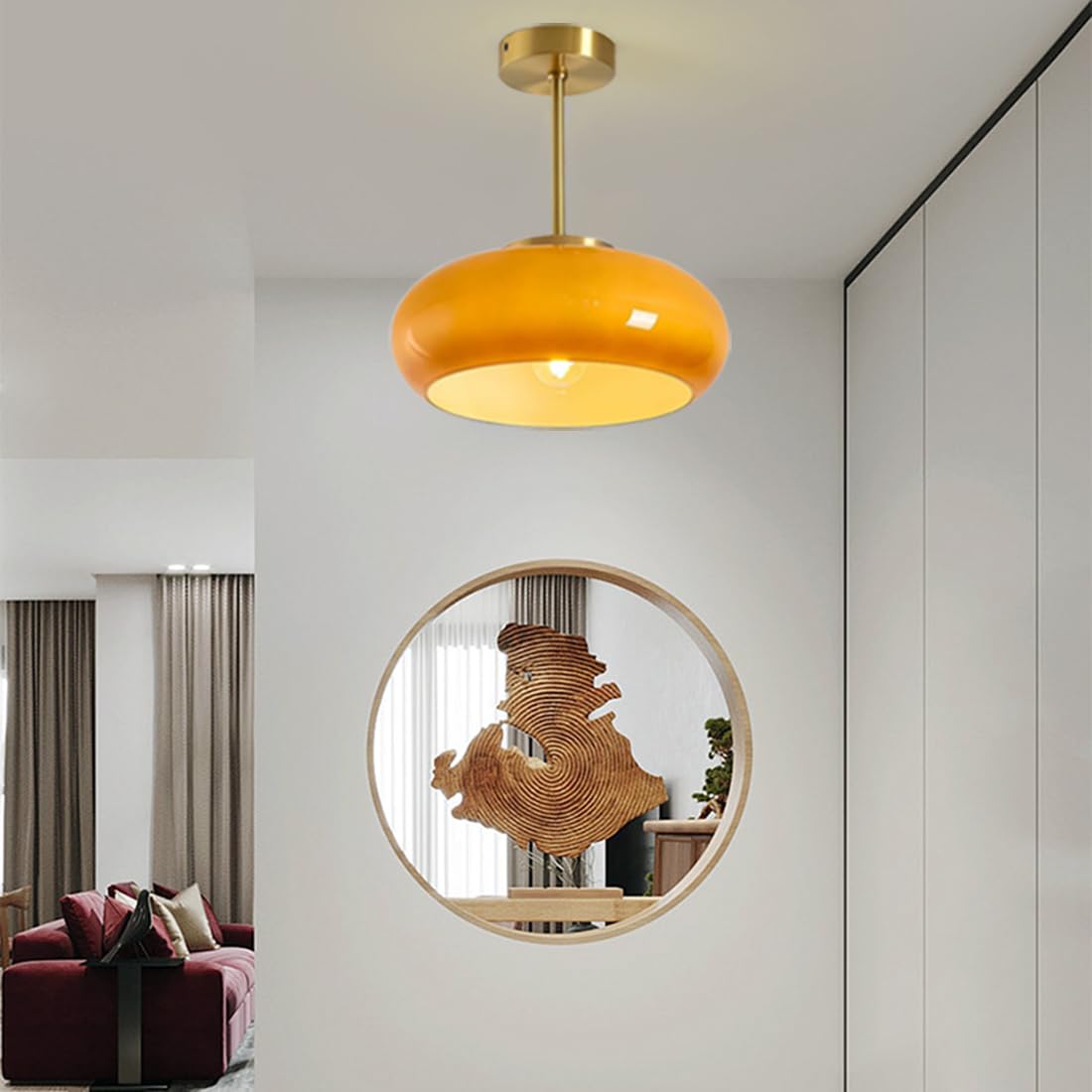 Mid-Century rund takarmatur bild 7