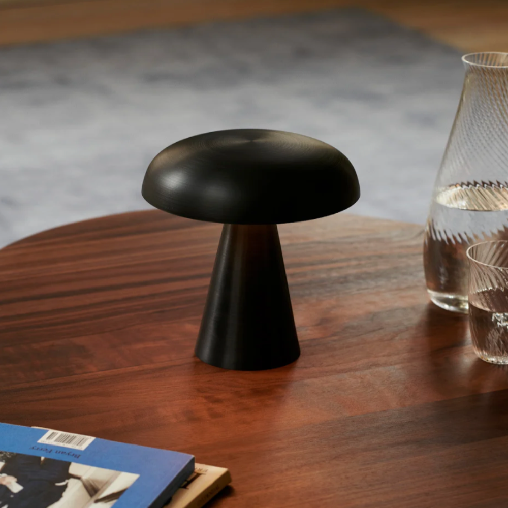 Transitionell modern sladdlös svampformad lampa bild 14